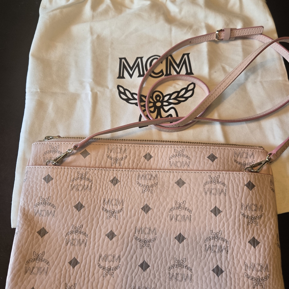 MCM Pink Monogram Crossbody Bag